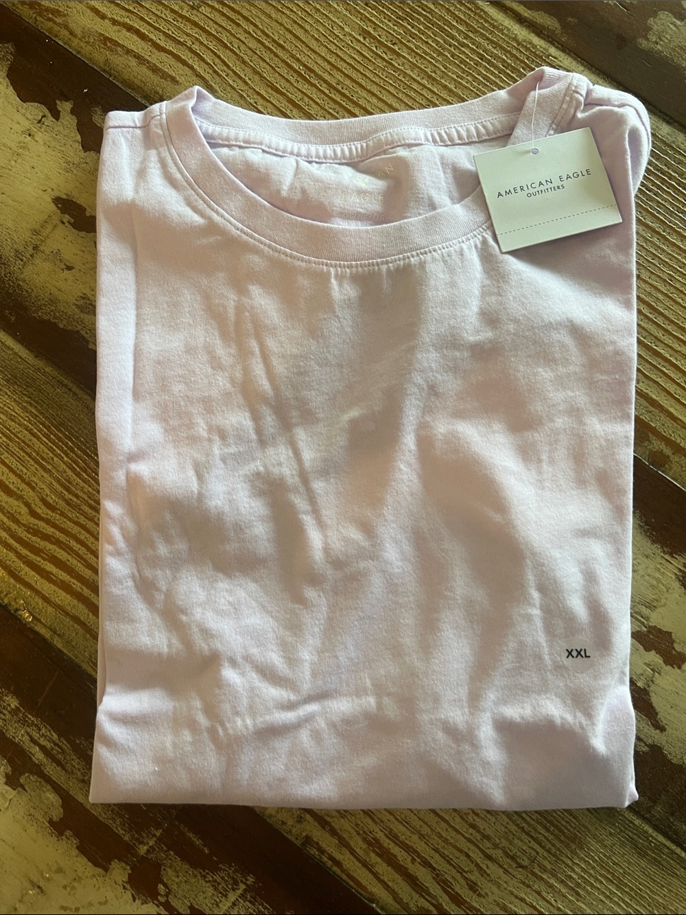 American Eagle Outfitters Pale Pink Short-Sleeve Kids Tee
